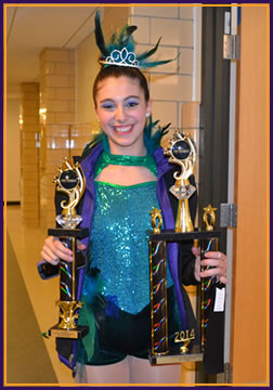 Dancer with award